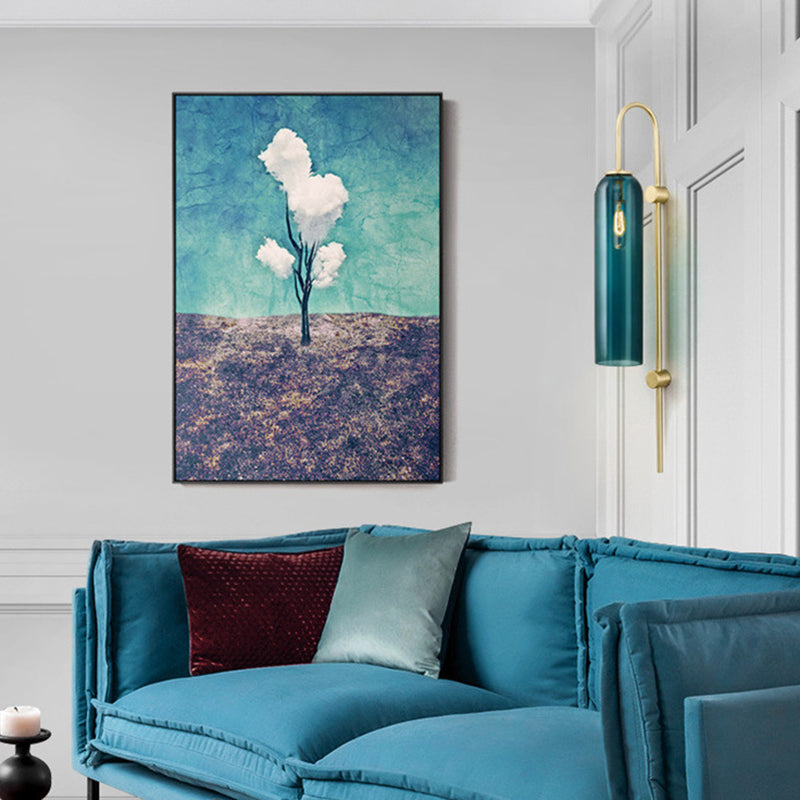 Industrial Metal/Glass Wall Light Polish Finish Lighting for Restaurant