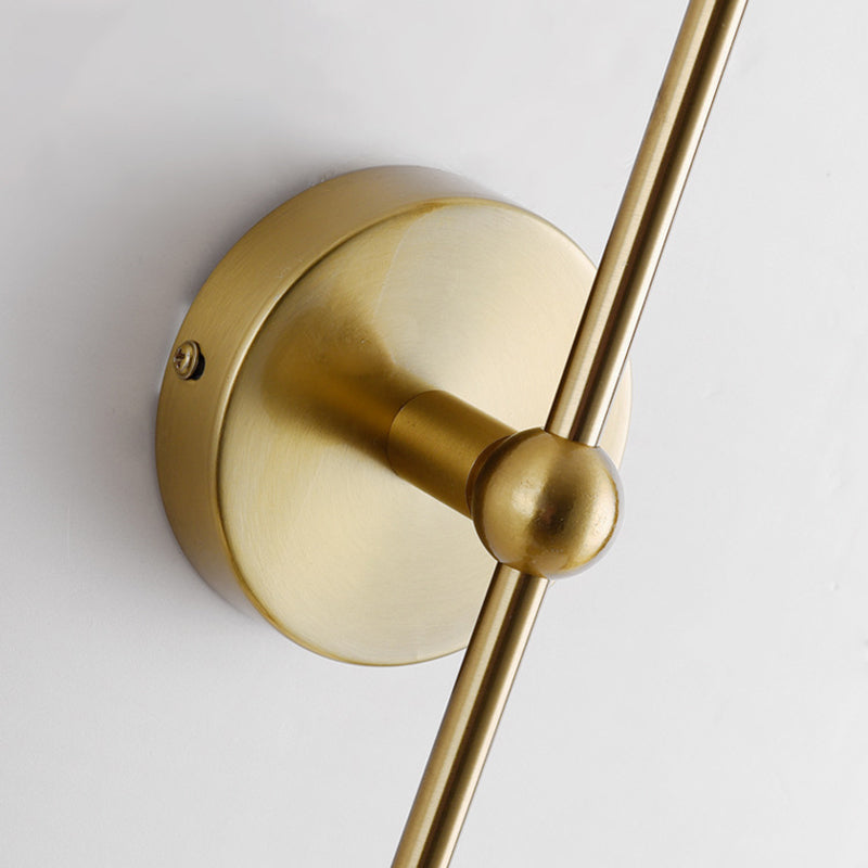 Industrial Glass Globe Wall Light Polish Finish Lighting for Dining Room