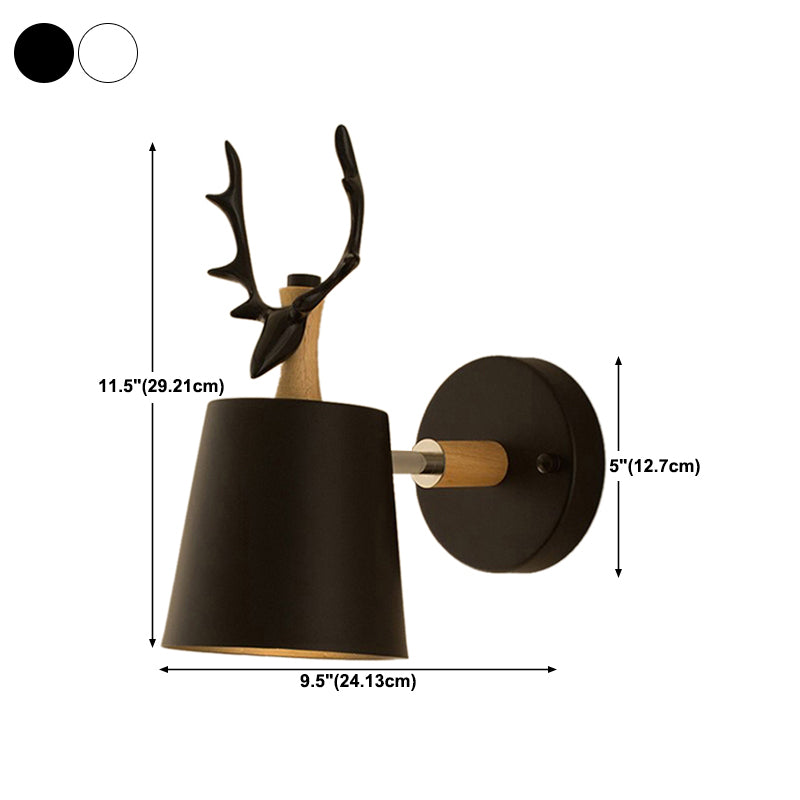 1-Light Modern Macaron Style Wall Sconce Metal Wall Lighting for Bedroom