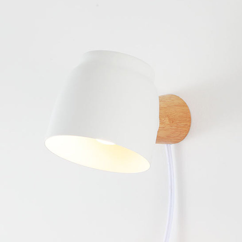 Single Contemporary Black/White/Grey Wall Mounted Sconce LED Wall Light