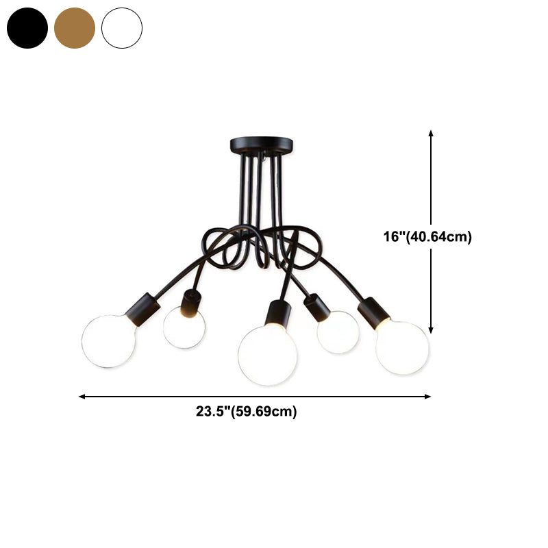 Industrial Ceiling Light Household Flush Mount Light Fixture for Living Room