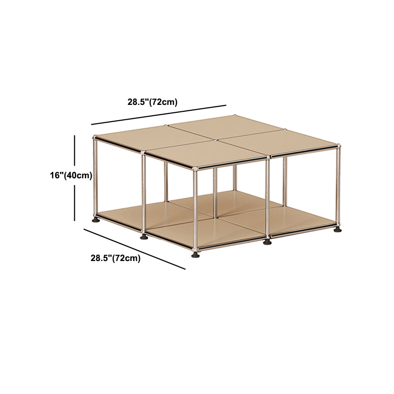 Contemporary Style Coffee Cocktail Table Metal 4 Legs Coffee Table