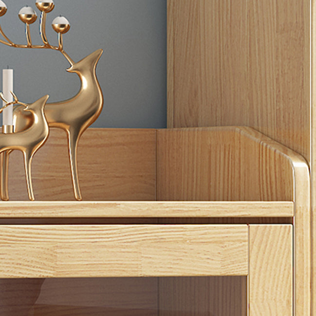 11.8" W Closed Storage Bookcase Modern Wooden Bookshelf with Glass Doors