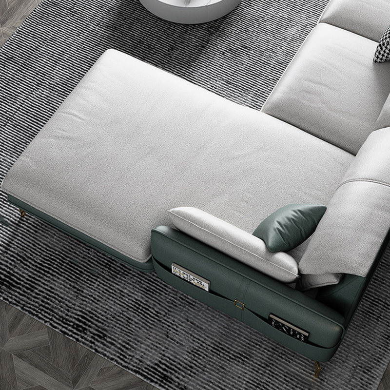 Contemporary 4-Seater with Storage and Pillow Back for Living Room