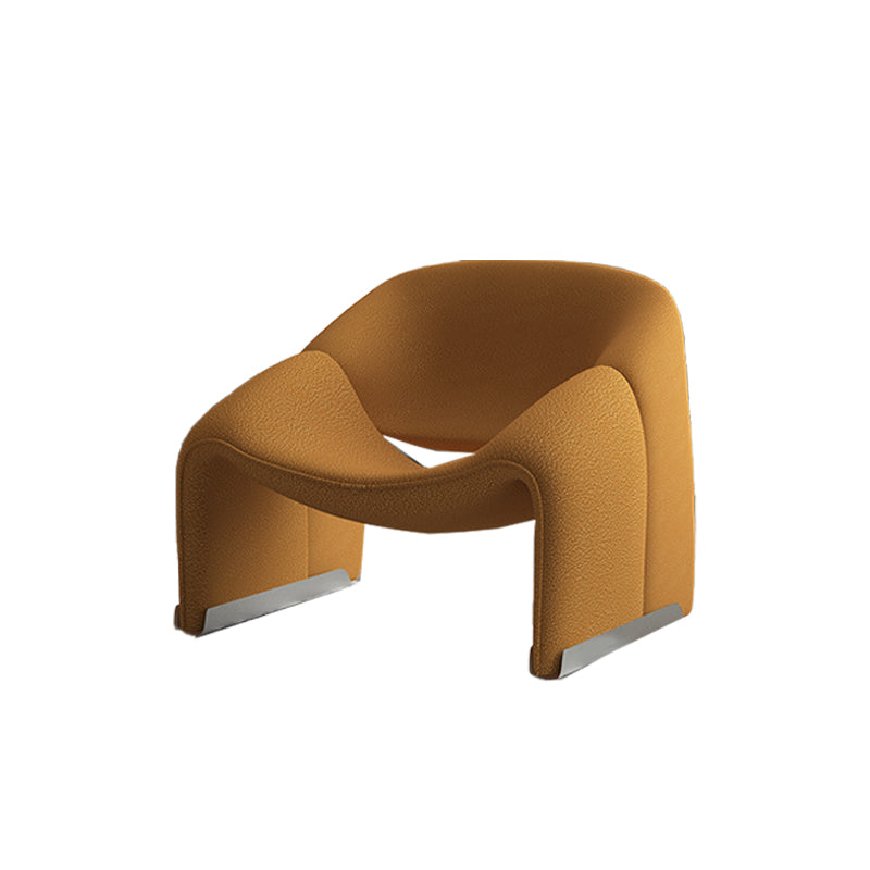 Mid-Century Modern Fixed Back Accent Chair Armless Accent Room Chair for Living Room