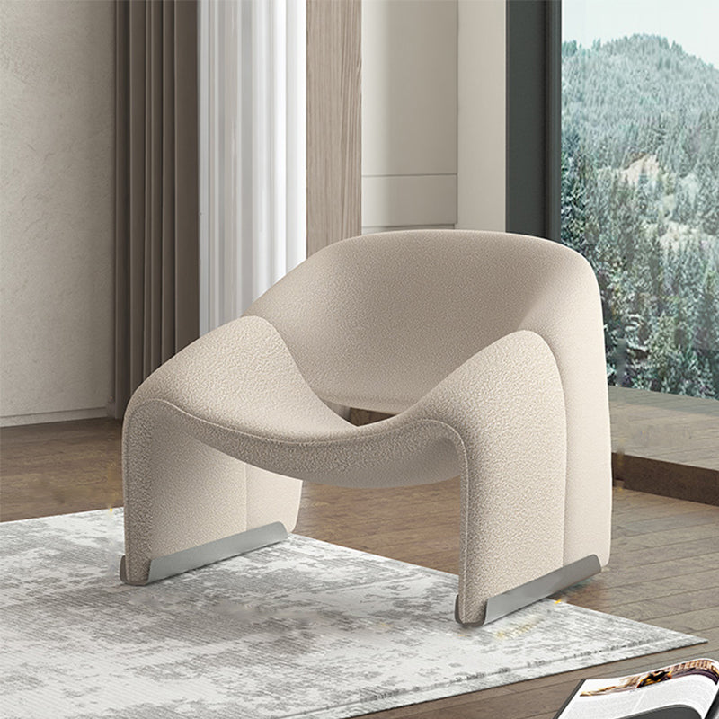 Mid-Century Modern Fixed Back Accent Chair Armless Accent Room Chair for Living Room