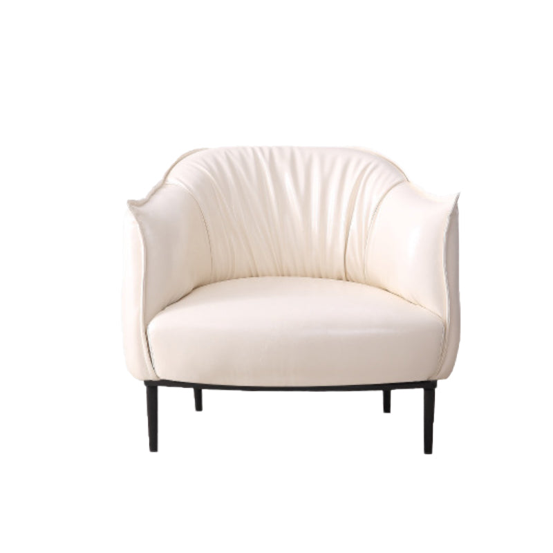 31.89" Mid-century Style Single Sofa Chair PU Leather Flared Arms Chair