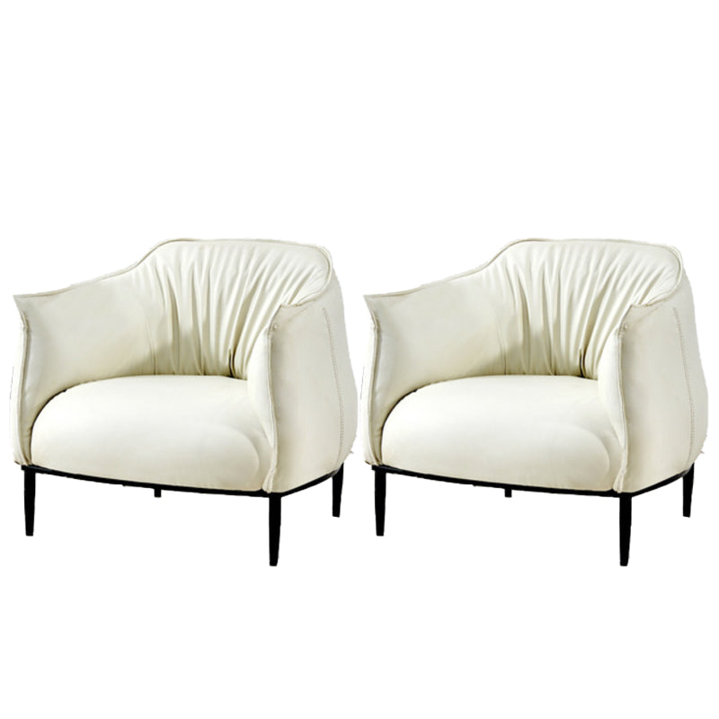 31.89" Mid-century Style Single Sofa Chair PU Leather Flared Arms Chair