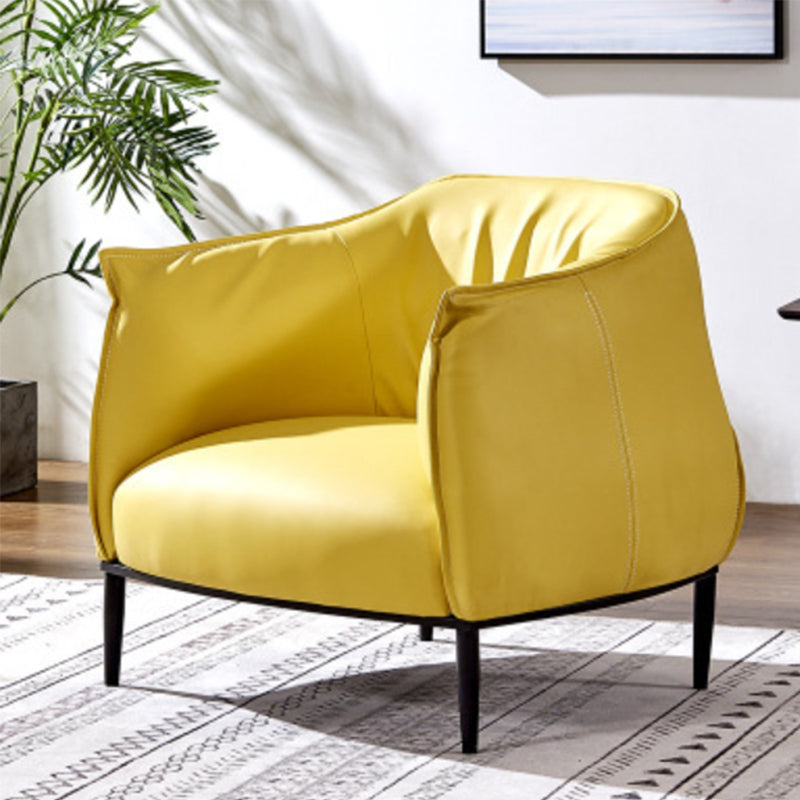 31.89" Mid-century Style Single Sofa Chair PU Leather Flared Arms Chair