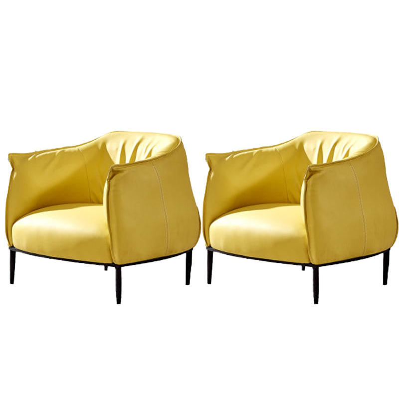 31.89" Mid-century Style Single Sofa Chair PU Leather Flared Arms Chair