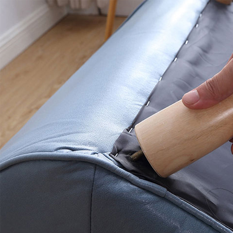 24.4" Wide Faux Leather Fixed Back Sponge Armless Slipper Chair