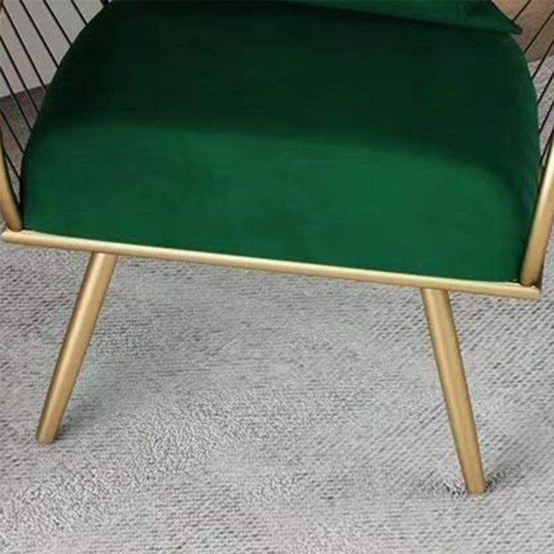 Glam Armless with Pillow Fixed Back Basic Four Leg Parsons Chair