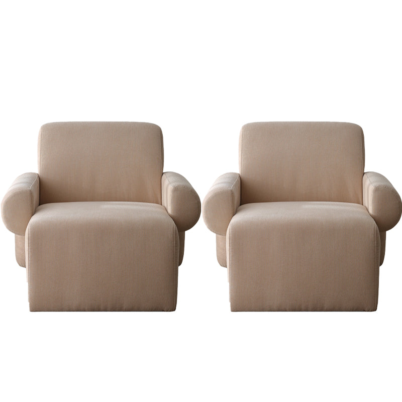 Mid-Century Modern Sled Accent Armchair Fixed Back Arm Chair for Living Room and Bedroom