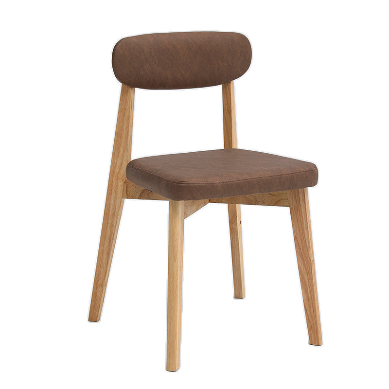 Armless Chair17.5"L x 19.6"W x 33.2"H Solid Wood Frame Chair for Living Room