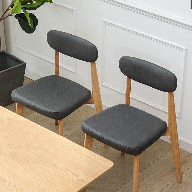 Armless Chair17.5"L x 19.6"W x 33.2"H Solid Wood Frame Chair for Living Room