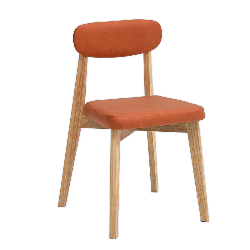 Armless Chair17.5"L x 19.6"W x 33.2"H Solid Wood Frame Chair for Living Room