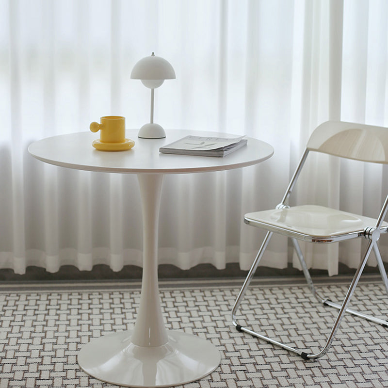 Modern Pedestal Wooden Coffee Table Set Round Top Shape Cocktail Table for Home