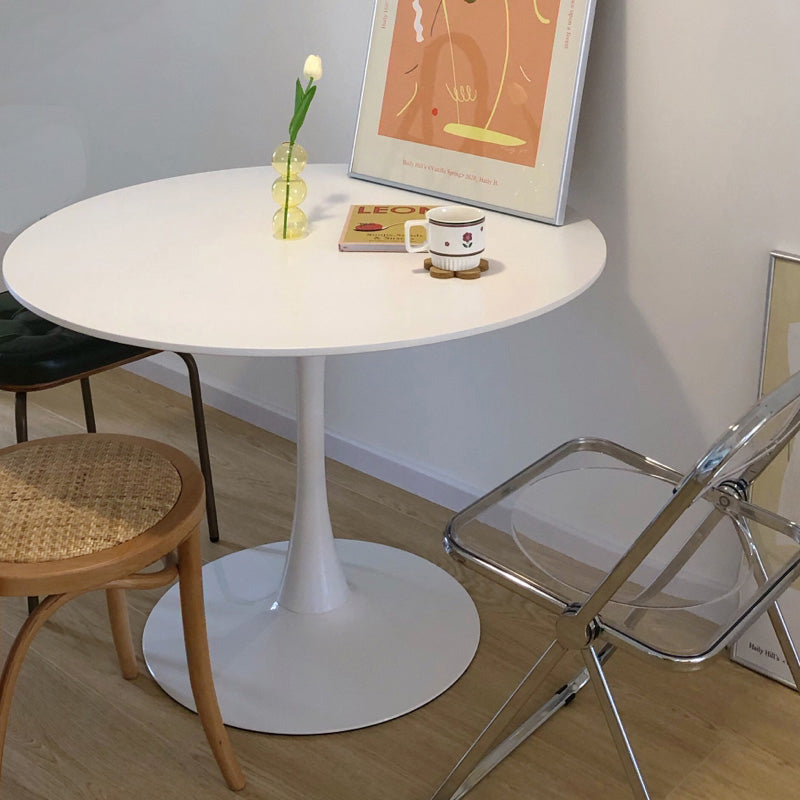 Modern Pedestal Wooden Coffee Table Set Round Top Shape Cocktail Table for Home