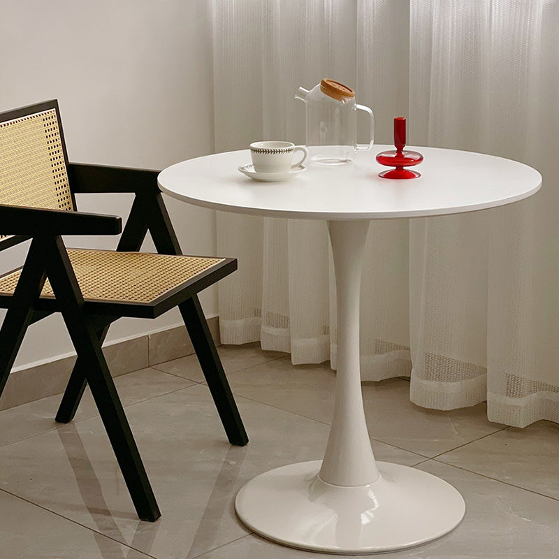 Modern Pedestal Wooden Coffee Table Set Round Top Shape Cocktail Table for Home