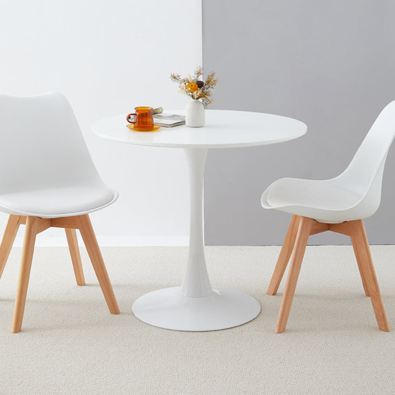 Modern Pedestal Wooden Coffee Table Set Round Top Shape Cocktail Table for Home