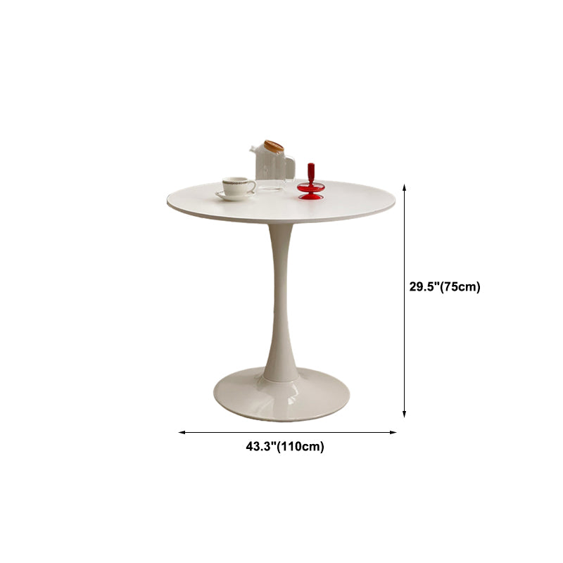 Modern Pedestal Wooden Coffee Table Set Round Top Shape Cocktail Table for Home
