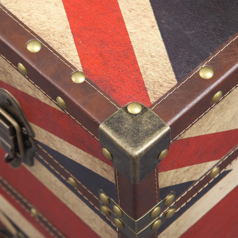 Scandinavian Trunk Storage Coffee Table Wooden Cocktail Table for Living Room