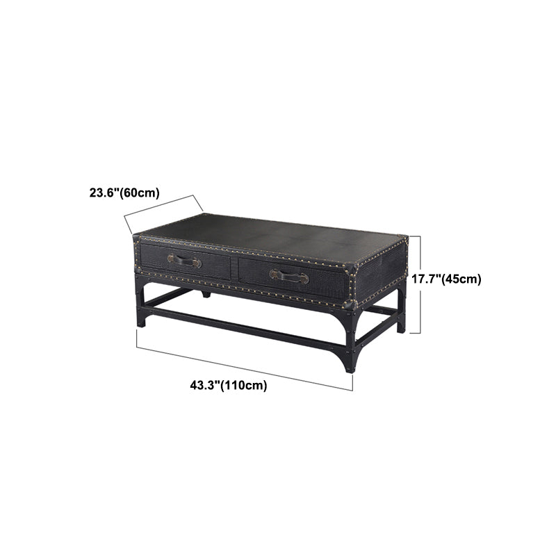 French Country Distressed Cocktail Table Wooden Coffee Table Set for Living Room