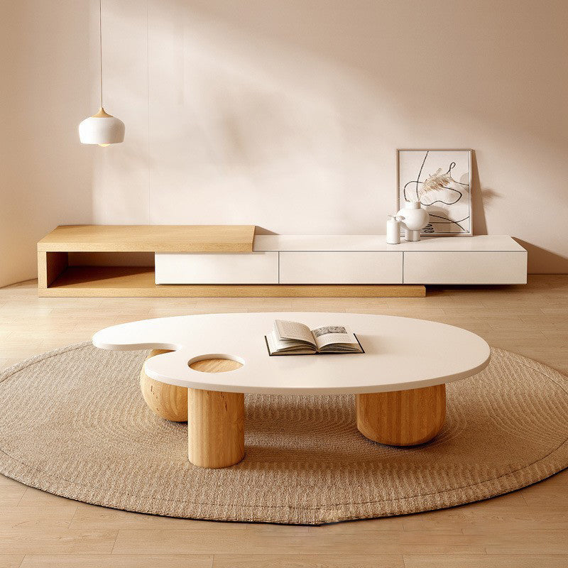 Scandinavian Style Coffee Cocktail Table 3 Legs Wooden Coffee Table