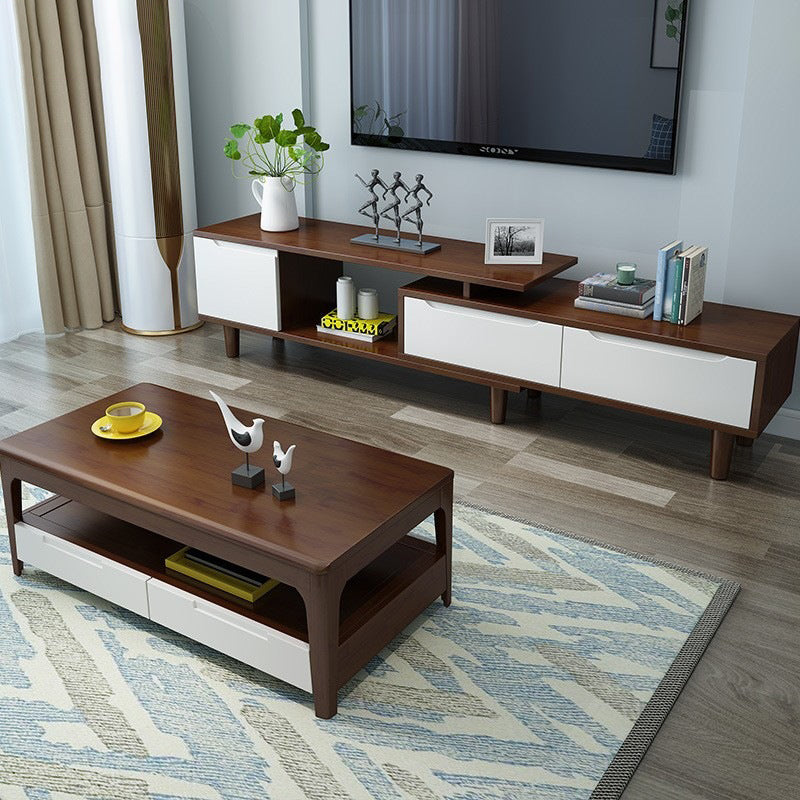 23.62 inch Wide Scandinavian Style Coffee Cocktail Table Solid Wood Coffee Table