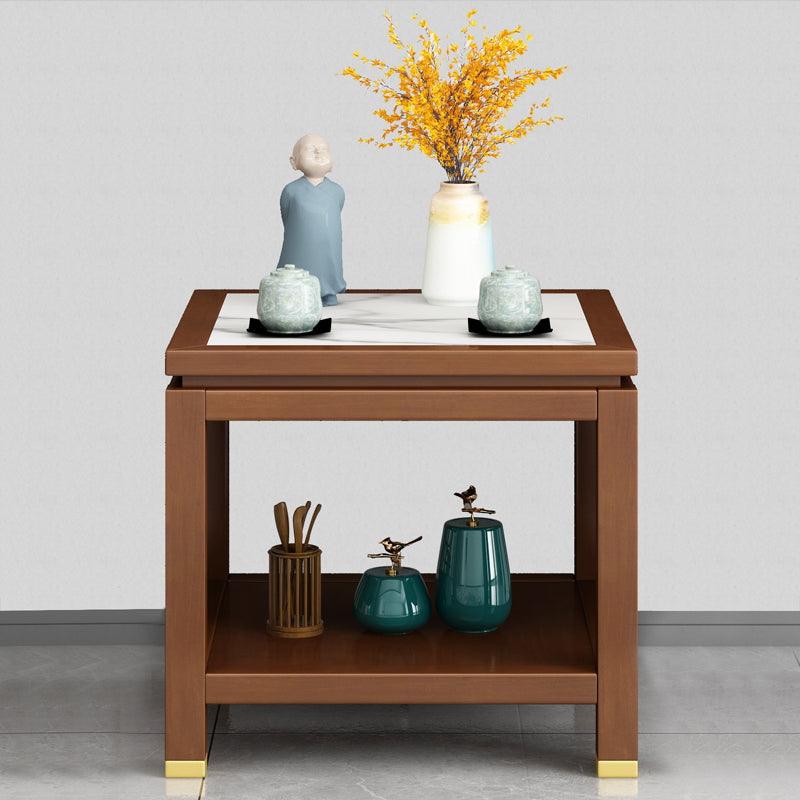 23.62 inch Wide Contemporary Style Coffee Cocktail Table Solid Wood Coffee Table