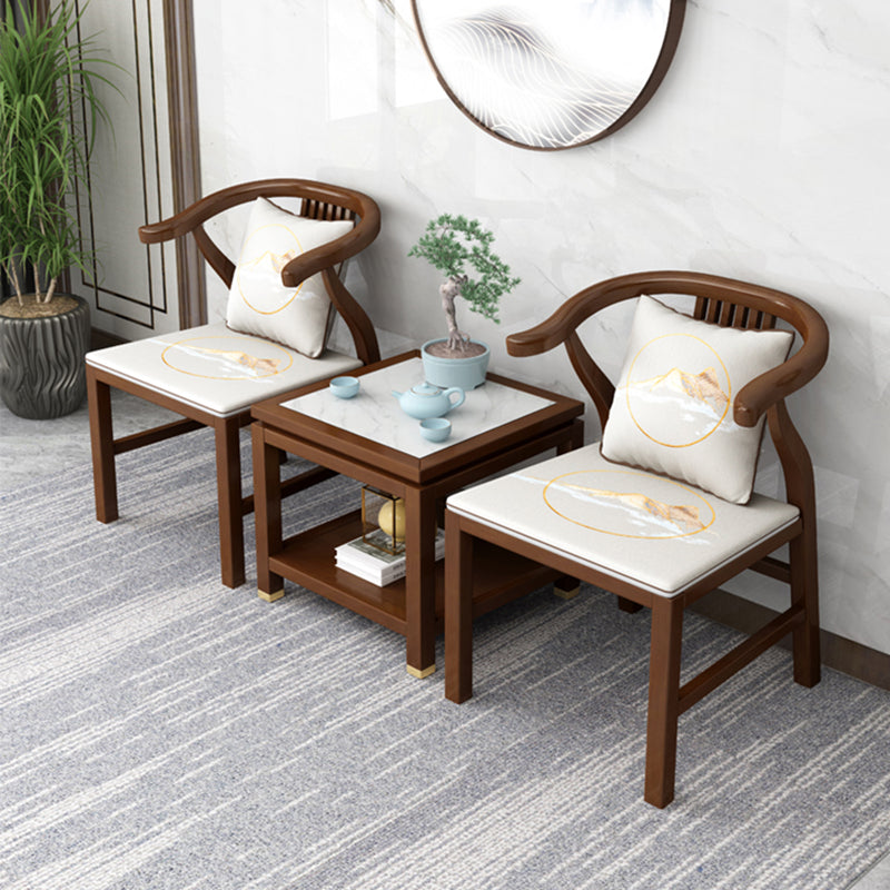 23.62 inch Wide Contemporary Style Coffee Cocktail Table Solid Wood Coffee Table