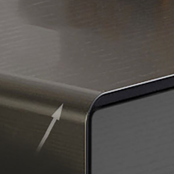 Rectangular Metal 4 Legs Base Design Wooden Table with Drawer Coffee Table