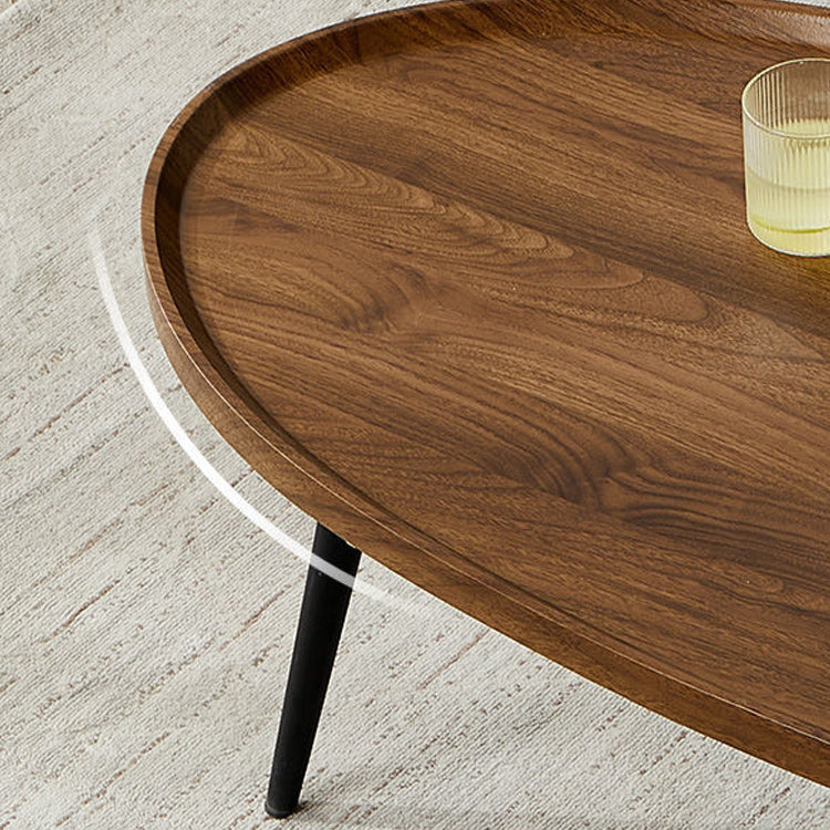 Modern Style Round/oval Wooden Table Metal 3/4 Legs Base Coffee Table