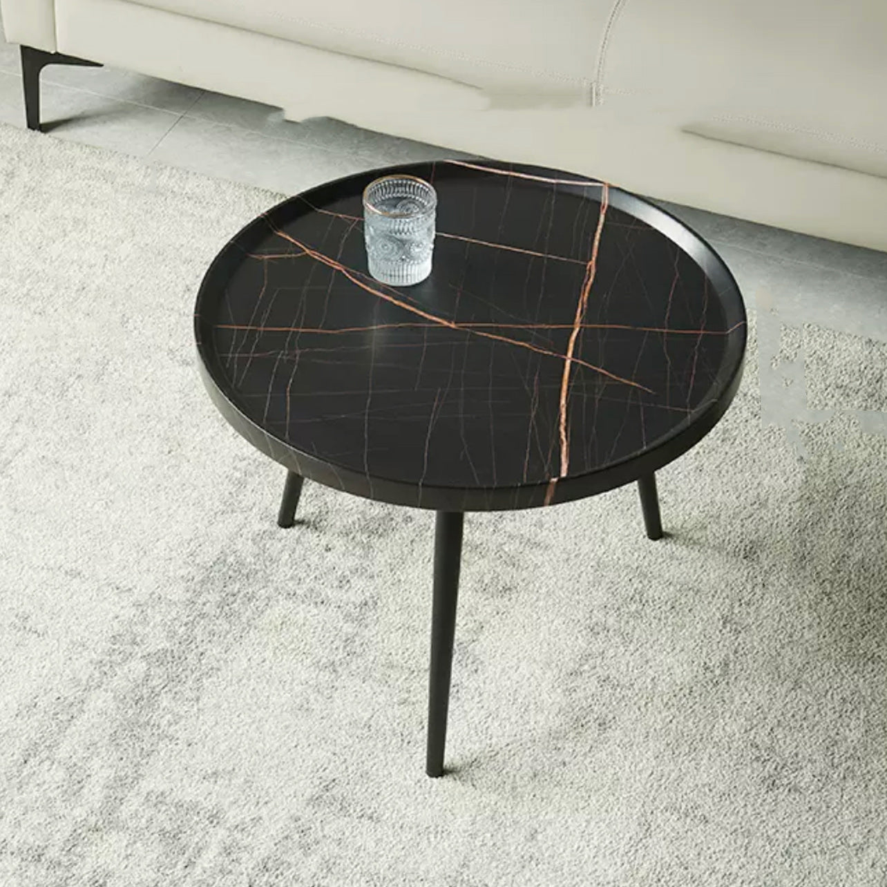 Modern Style Round/oval Wooden Table Metal 3/4 Legs Base Coffee Table