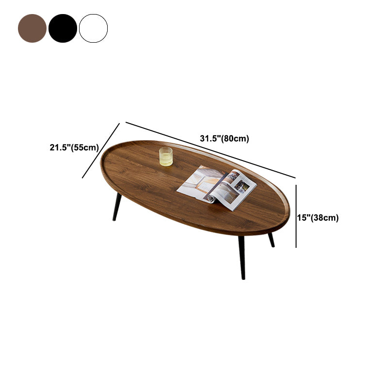 Modern Style Round/oval Wooden Table Metal 3/4 Legs Base Coffee Table