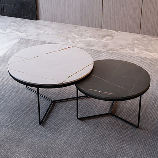 Frame 1 Coffee Table Slate Round Coffee Table for Living Room