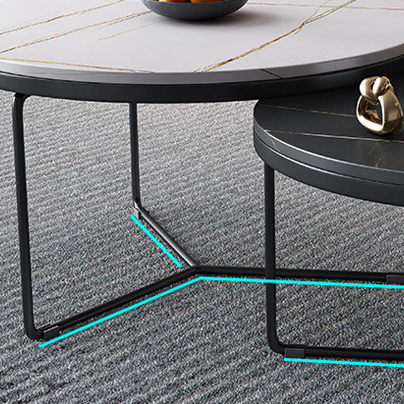 Frame 1 Coffee Table Slate Round Coffee Table for Living Room