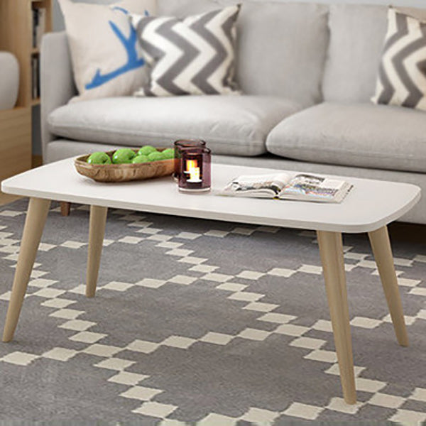 4 Legs Square Cocktail Table Minimalist Modern Wood Coffee Table
