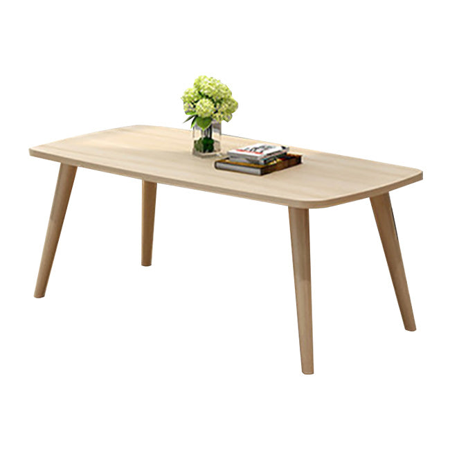 4 Legs Square Cocktail Table Minimalist Modern Wood Coffee Table