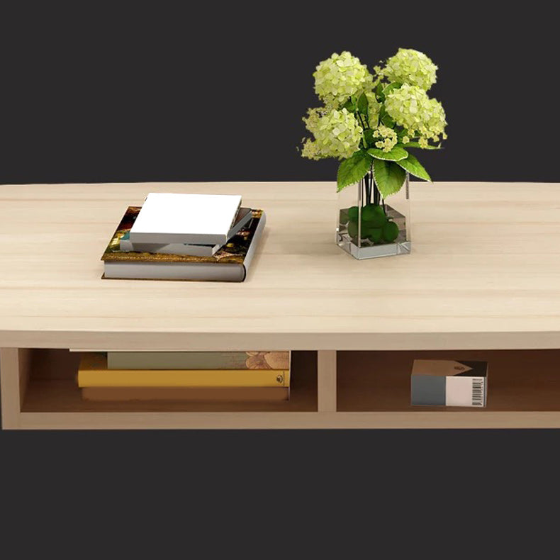 4 Legs Square Cocktail Table Minimalist Modern Wood Coffee Table