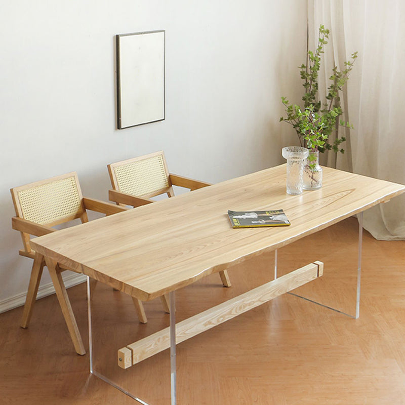 Specialty Dining Table Modern Brown in Solid Wood Table for Kitchen