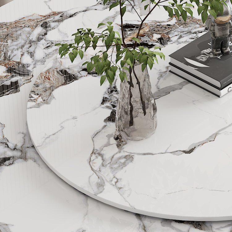 Rose Base Pedestal Dining Table Traditional Luxury Round Stone Dining Table