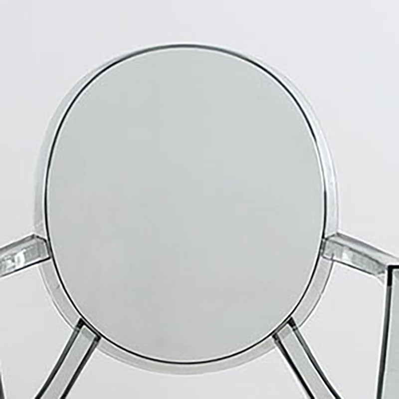 Plastic Dining Chair Scandinavian Arm Open Back Side Chairs for Home