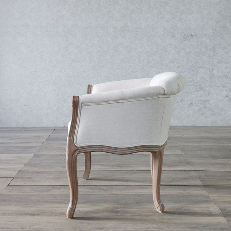 Matte Finish Solid Back Chair Farmhouse Coffee Shop Fabric Arm Chair