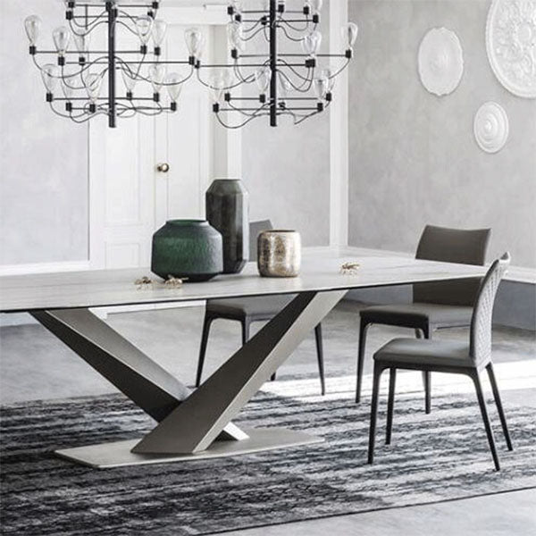 Modern Style Dining Chair Armless Chairs with Metal Legs for Kitchen