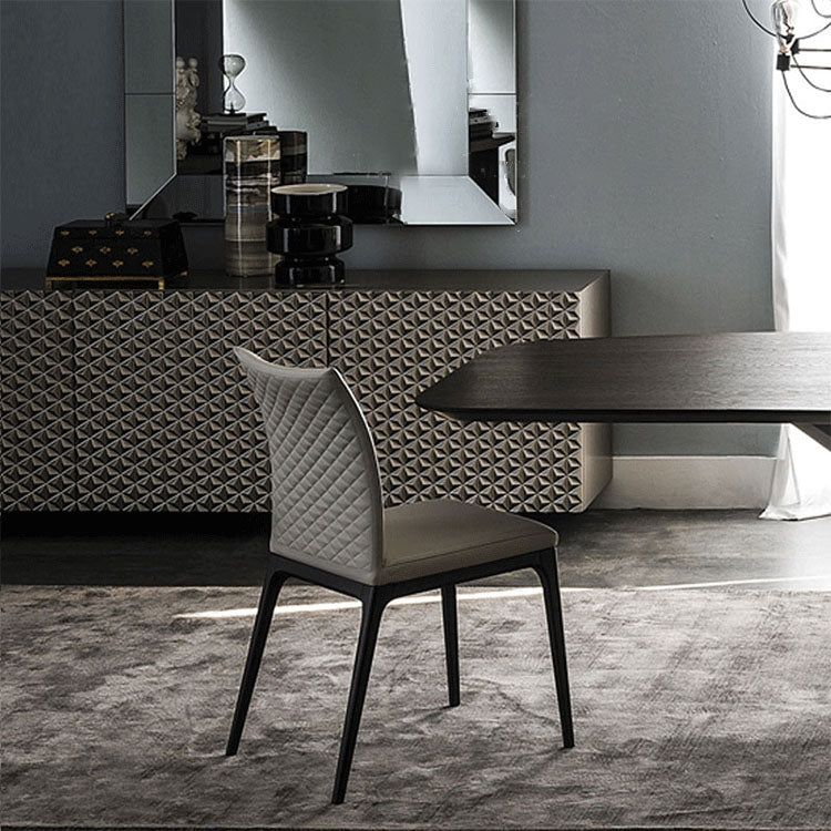 Modern Style Dining Chair Armless Chairs with Metal Legs for Kitchen