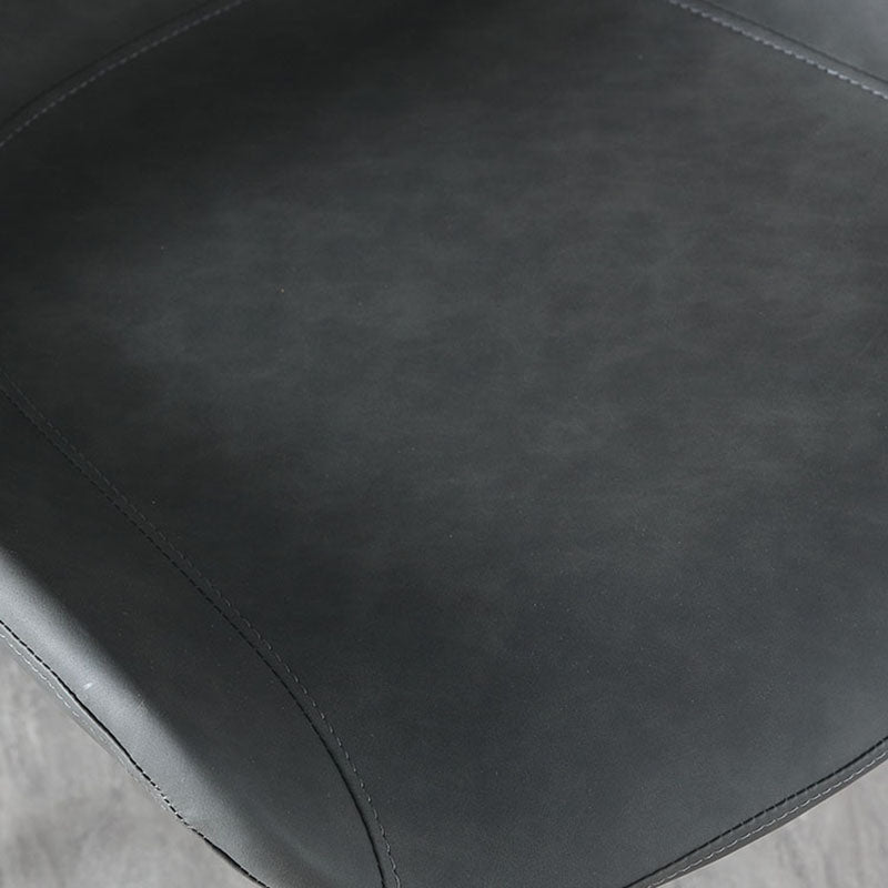 Industrial Solid Back Side Chairs PU Leather Dining Chairs for Home