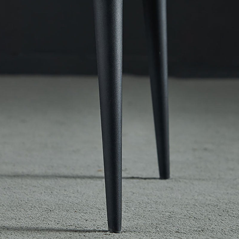 Industrial Faux Leather Dining Chairs Armless Wingback Parsons Chair