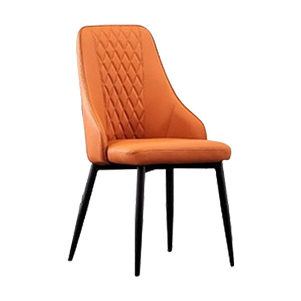 Modern Dining Parsons Chair Armless Chairs with Metal Legs for Kitchen