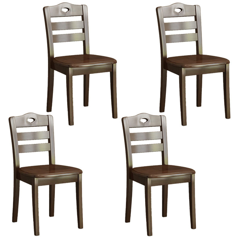 Modern Dining Chair Armless Chair with Wooden Legs for Kitchen